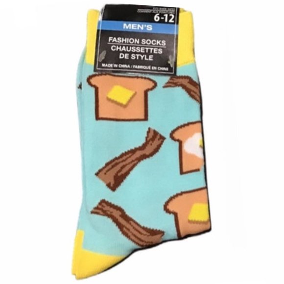 Other - *3/$15* Mens Fun Bacon & Toast Socks
